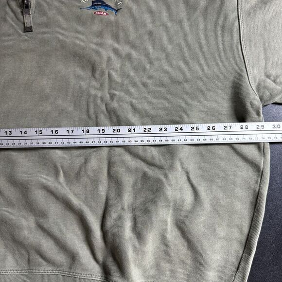 Tommy Bahama 1/4 Zip‎ Sweater Jacket XXL Mens Green - Picture 6 of 9